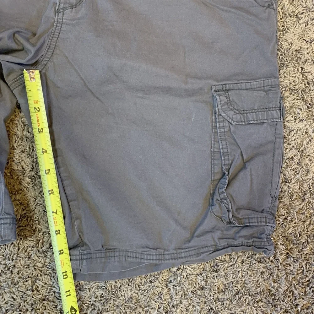 Union Bay Cargo Shorts Mens 36 Waist Gray Pockets Utility Cotton Faded 90s Y2K